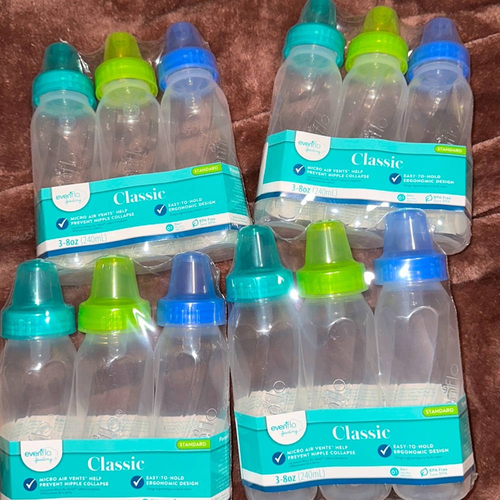 4 classic baby bottle packs of 3 in each!